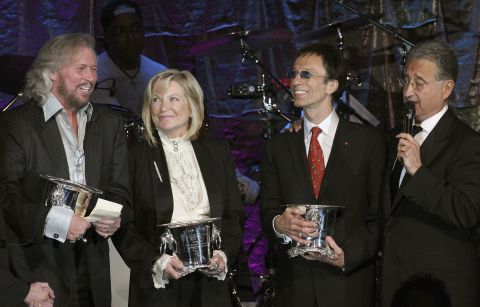 Barry and Robin share the stage with Yvonne Gibb (wife of Maurice, who died in 2003) and BMI CEO Del Bryant at the BMI Pop Awards in Beverly Hills, California, in 2007.