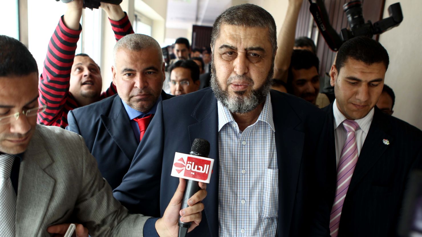 Khairat el-Shater, the Muslim Brotherhood candidate, is awaiting a court decision regarding his eligibility.