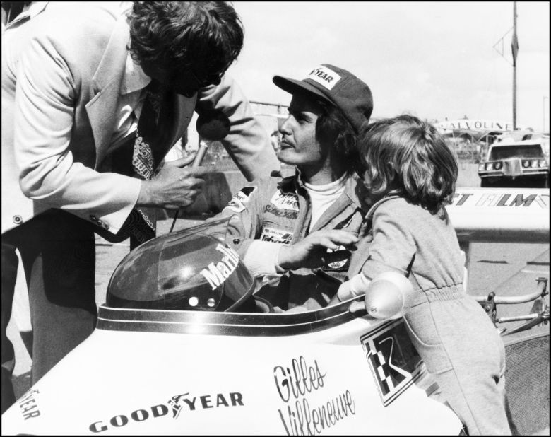 Gilles Villeneuve, seen here with a young Jacques in 1974, died in 1982 during qualifying at the Belgian Grand Prix. He was championship runner-up in 1979, having won his first race the year before at the Montreal circuit now named after him.