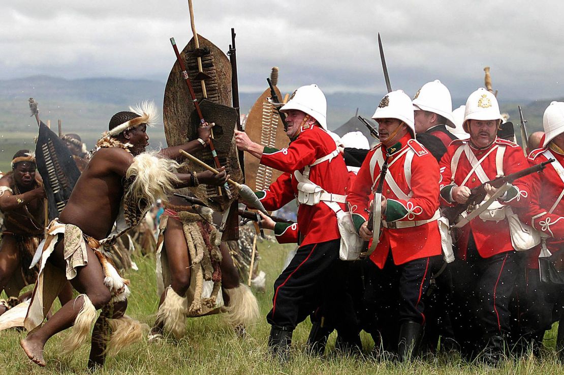 A 125th anniversary re-enactment of the battle of Isandlwana.
