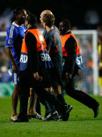 Didier Drogba's outburst at the ref during the second leg of that 2009 semifinal landed the Chelsea striker a three-game European ban. 