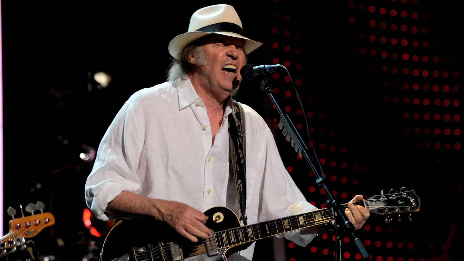 Neil Young, shown here performing in February in Los Angeles.