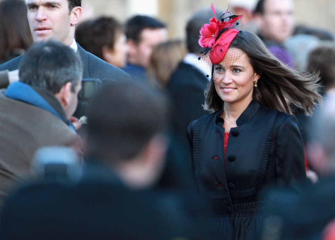 Pippa Middleton attends the wedding of Lady Katie Percy, a friend of Prince William and the Duchess of Cambridge, on February 26, 2011.