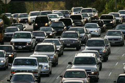 Los Angeles' high levels of ozone pollution and smog come from heavy road traffic and very busy trade ports. The American Lung Association says that cities need to concentrate on solving air pollution at source.