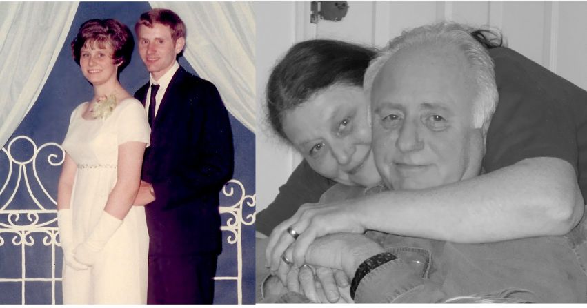 Janie Lambert met her husband-to-be in 1966. They went to his senior prom together, left, in 1968 and married in 1970. "Here is to 40 more years!" she said. "Sometimes puppy love is the real thing."