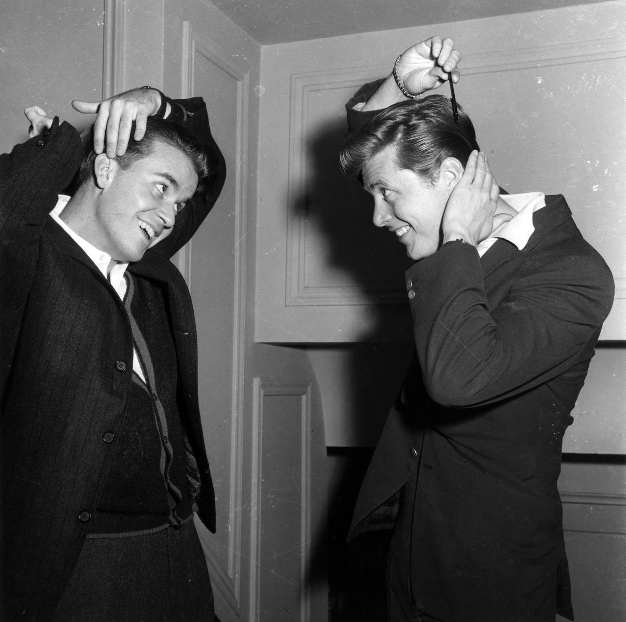 Clark, pictured with Edd Byrnes, hosted "American Bandstand," from 1956 until 1987.