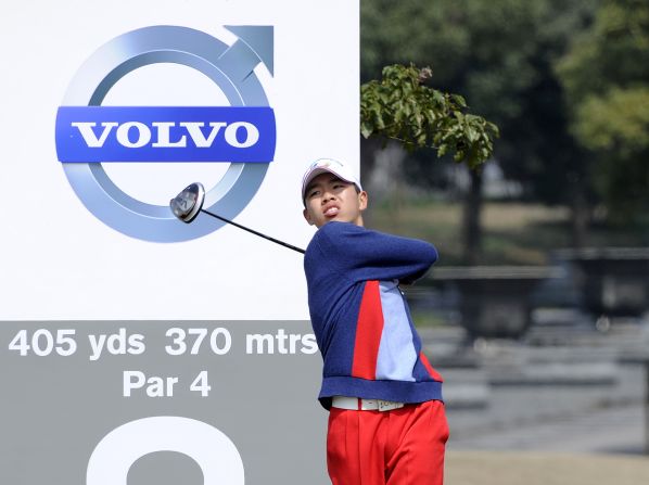 Guan Tian-Lang, 13, made history as the youngest player at a European Tour event when he teed off at his home China Open in April 2012.