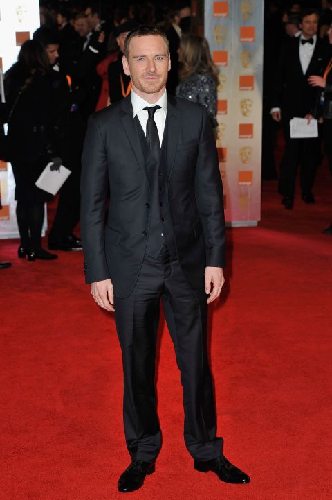 Michael Fassbender has also joined the Green Carpet Challenge, wearing a recycled wool suit to this year's British Academy Awards. 