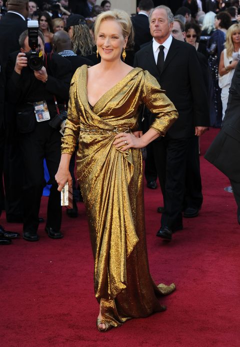 Before she walked off with this year's Oscar for best actress, Meryl Streep walked down the red carpet in an eco-fabric certified gown made by Parisian fashion house Lanvin.   