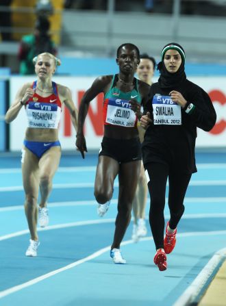 The 20-year-old Sawalha competed at the world indoor championships in Turkey in March -- her first experience of top-level international competition.