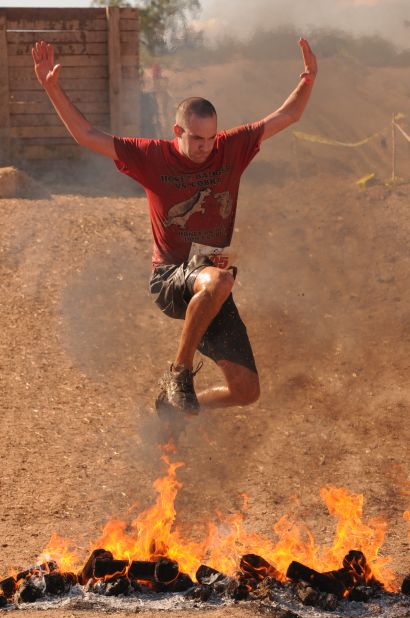 Yes, that's a guy leaping over fire. The nationwide <a href="http://www.ruggedmaniac.com/national-events.html" target="_blank" target="_blank">Rugged Maniac 5K</a> is for the more adventurous among us. It has more than 20 obstacles constructed by licensed contractors. 