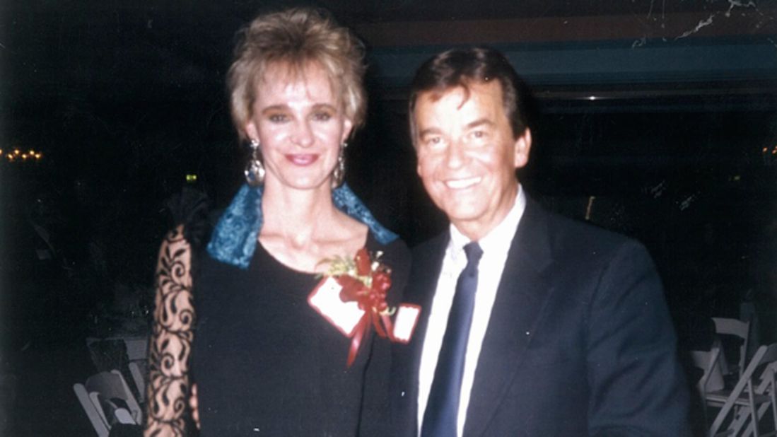 Sioux Falcone, who worked with Clark in Los Angeles, posed with him at a 1980s holiday party. "I pulled out the photo yesterday and here he is, wearing his name," Falcone said. "I thought it was really endearing, and everyone had a name tag on, so I am sure he thought that he needed to do it, too."