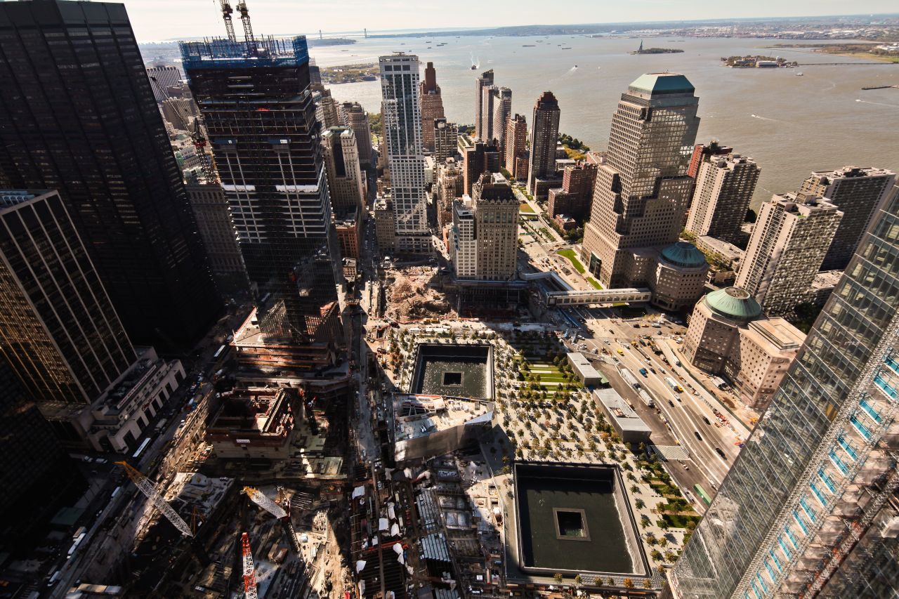 An aerial view of the World Trade Center site and National 9/11 Memorial in New York. More than 2 million people have visited the memorial since it opened last year.