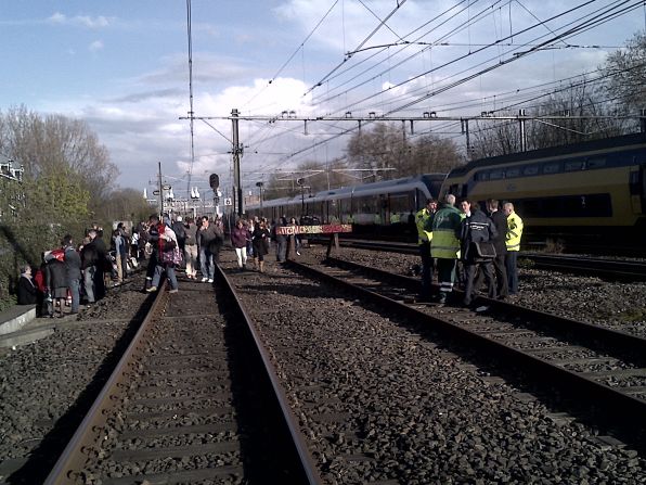 It was not immediately clear why the trains were on the same track, though Ed Kraszewski, the police spokesman, did not rule out that one of the trains might have ignored a red signal.