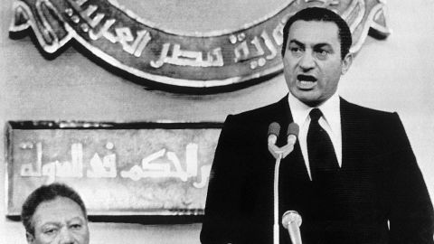 Mubarak, right, was sworn in as Anwar Sadat's successor on October 14, 1981, becoming Egypt's fourth president.