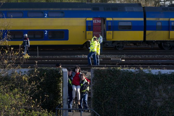 The trains collided between the Amsterdam Sloterdijk and the Amsterdam Centraal stations, CNN affiliate RTL reported, citing rescue officials.