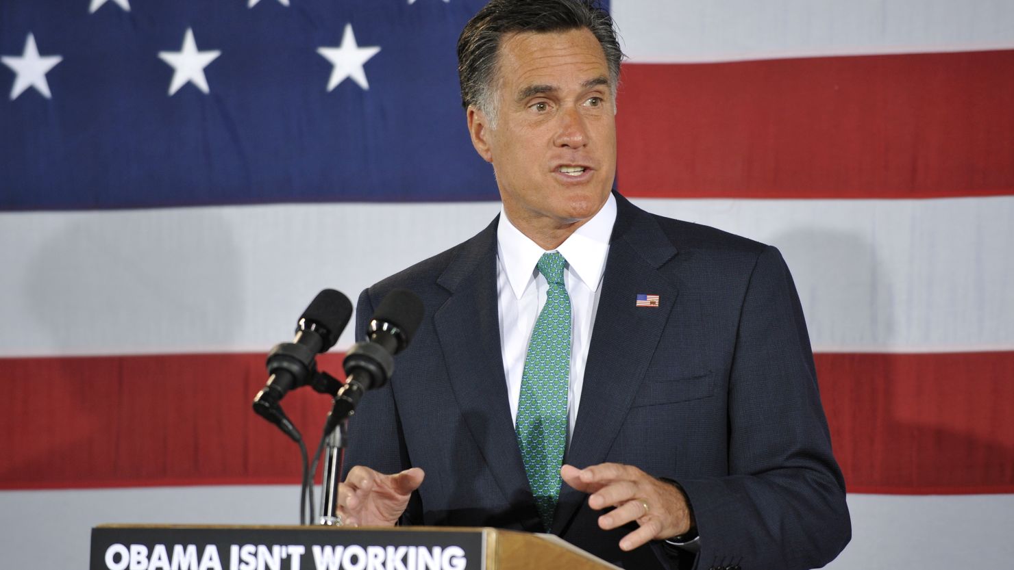 Mitt Romney speaks to supporters during a campaign stop on April 18, 2012 in Charlotte, North Carolina.