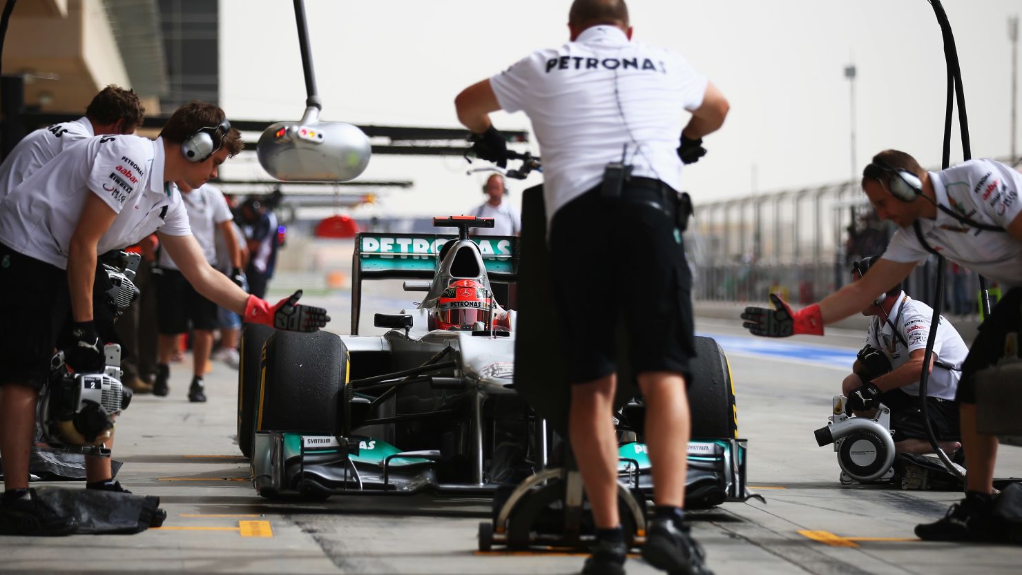 Michael Schumacher came from 22nd to finish 10th for Mercedes in Bahrain but was still unhappy with his tires
