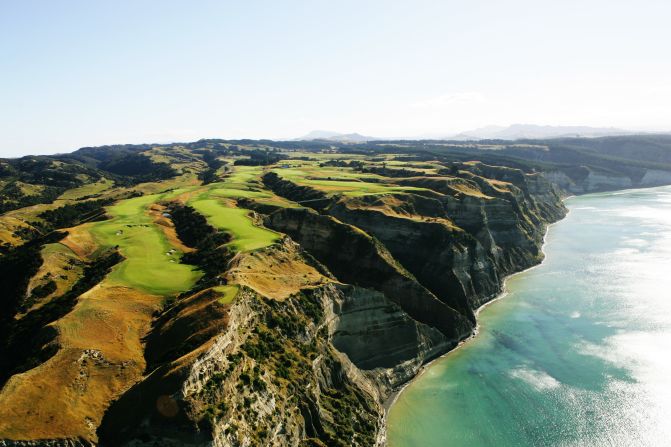 Located on New Zealand's North Island, the Cape Kidnappers Golf course is considered one of the most beautiful and enchanting in the world. High up on the cliffs with a picturesque view, players must negotiate the deep gullies and crevices between each hole.