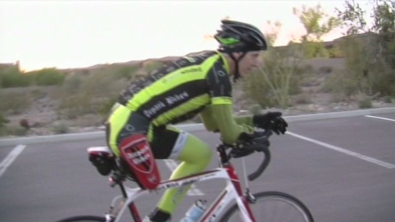 One legged cyclist continues to inspire