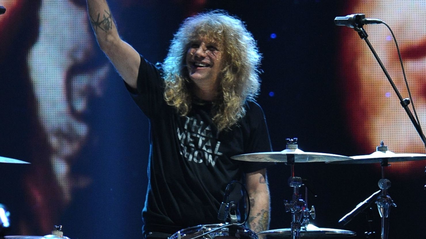 Steven Adler, shown here performing during the 27th Annual Rock And Roll Hall Of Fame Induction Ceremony on April 14, 2012.
