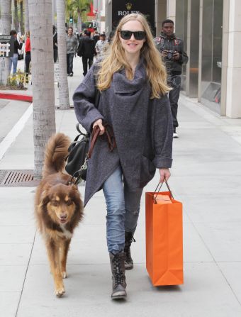 Amanda Seyfried goes shopping in Beverly Hills.