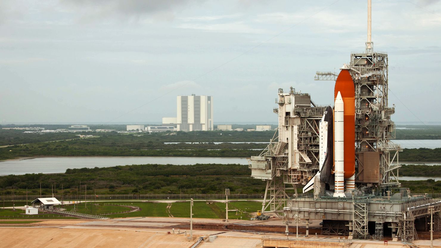 Pad 39A is one of the locations at the Kennedy Space Center from which space shuttle and Apollo missions were launched.
