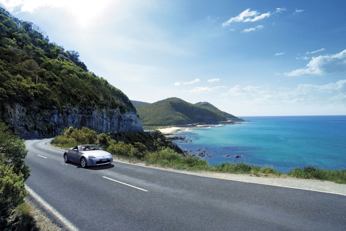 A section of the Great Ocean Road in Australia.