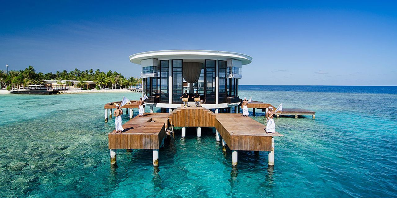 Jumeirah Dhevanafushi's Ocean Pearls is a group of villas located 800 meters away from the main island.
