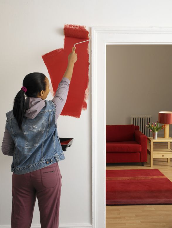 Give your living room a fresh hue. Rolling on a new coat of paint burns 204 calories an hour.