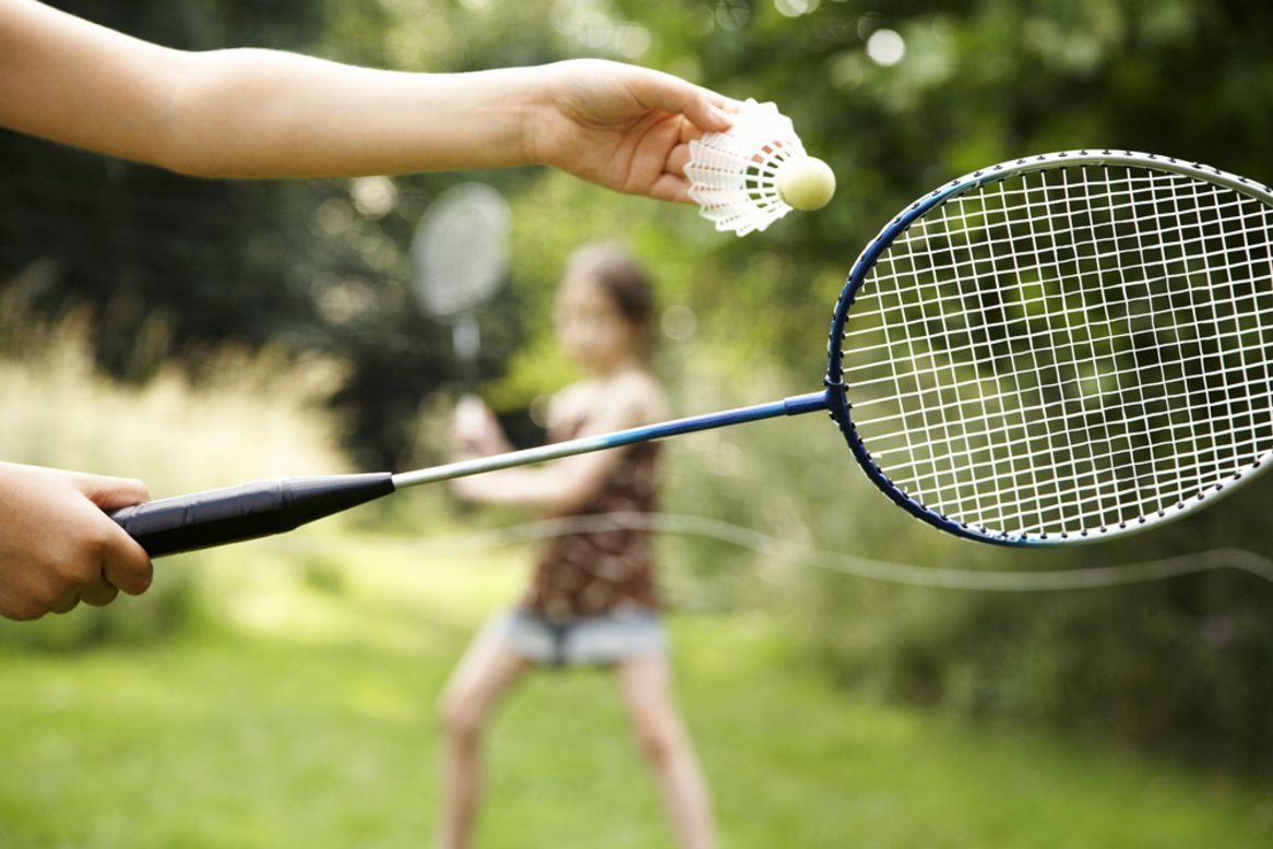 Challenge partygoers to a friendly game of badminton and burn about 200 calories in 40 minutes.