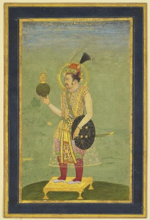 This mid 17th century portrait of the Emperor Jahangir, from Mughal India, is one of a series of items from the Islamic and Indian worlds that were sold at Christie's to benefit the University of Oxford.