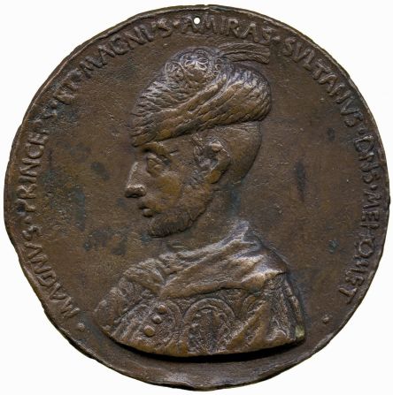 This bronze portrait medal of Mehmed II, who overthrew the Byzantine empire, dates to the 15th century. It is one of the only portraits of the Sultan in existence, and was offered for sale by Baldwin's auctioneers.