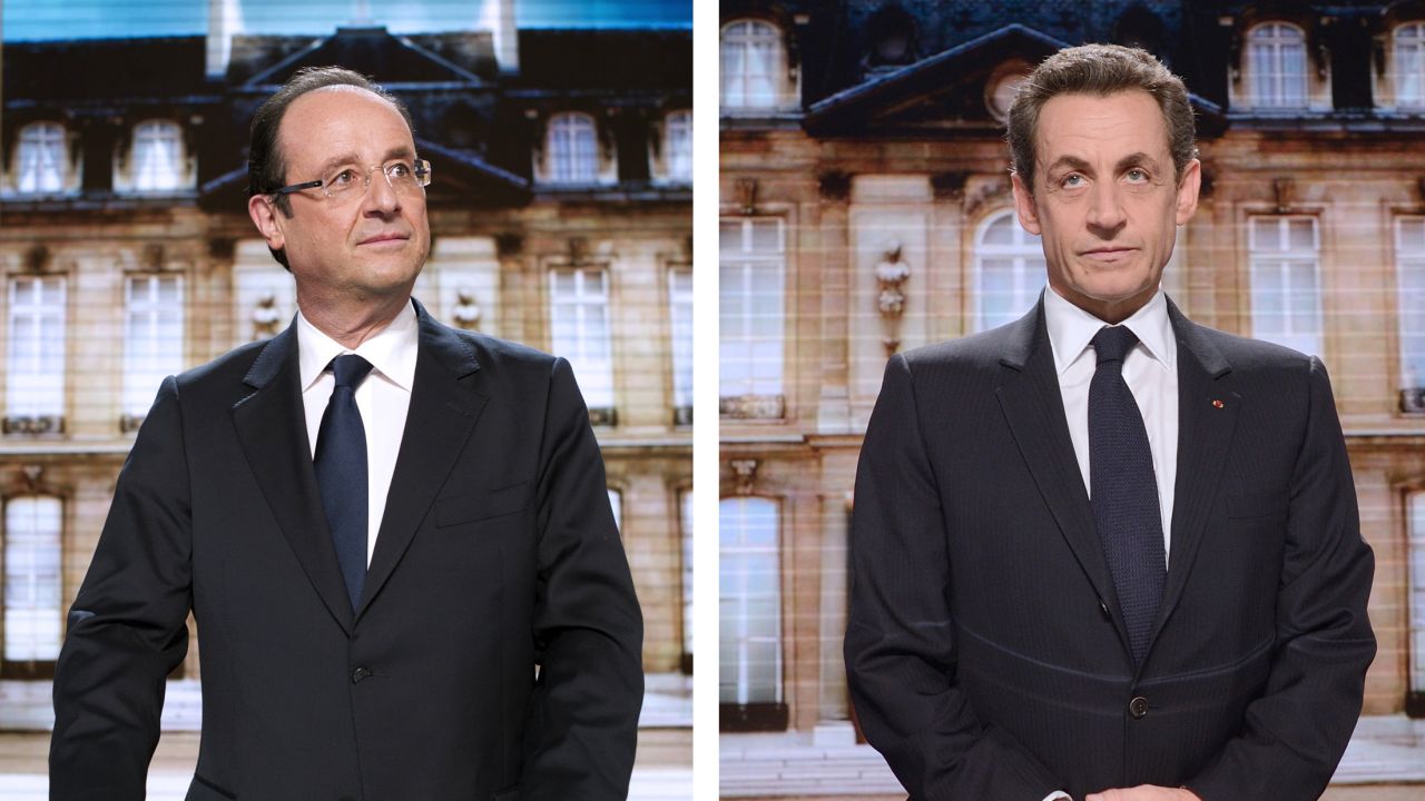 Social Democrat Francois Hollande, left, and incumbent Nicolas Sarkozy both want to be the next president of France.