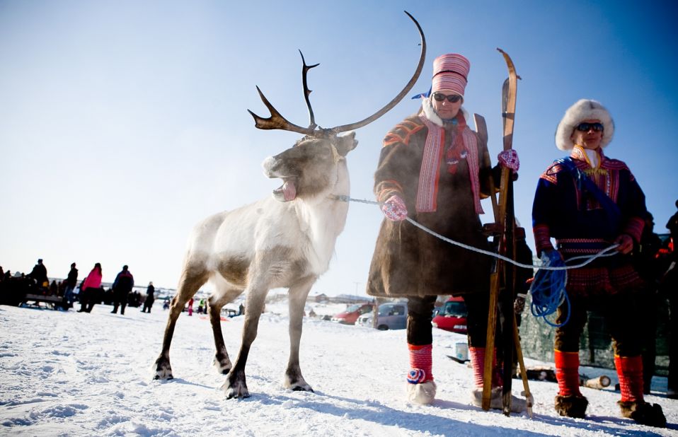 The reindeer share the region with the Sami, Europe's northernmost officially indigenous people, whose ancestral lands spread across Sweden, Norway, Finland and Russia.