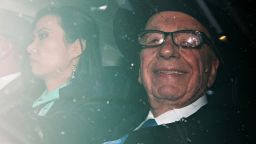News Corp Chief Rupert Murdoch, (R) and his wife Wendi Deng leave their London home, on April 25, 2012, as Rupert Murdoch prepares to give evidence at the Leveson Inquiry.