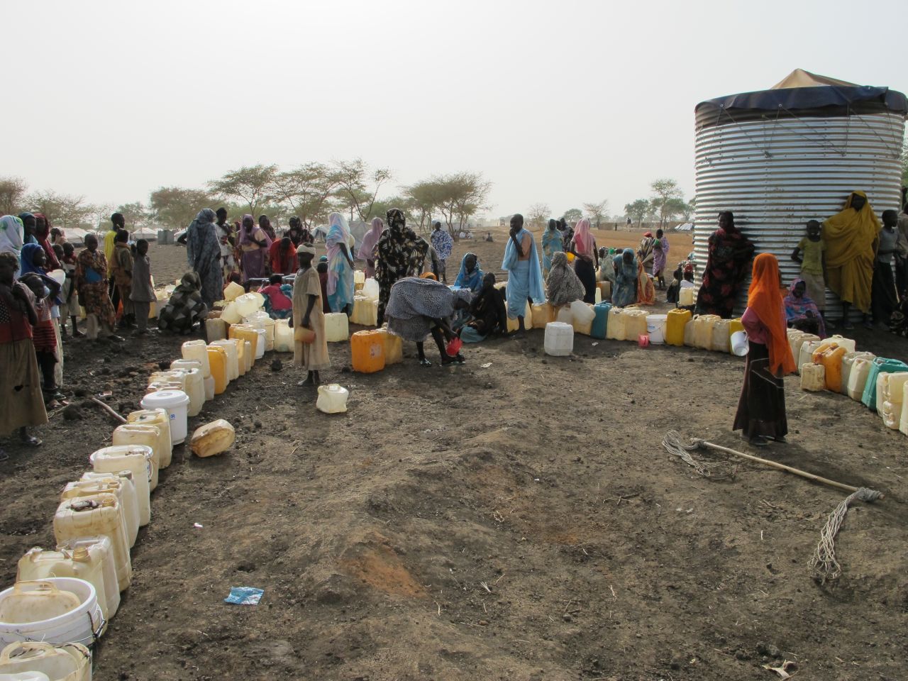 But the huge numbers of people seeking refuge at the camp has placed huge pressure on resources, including water.
