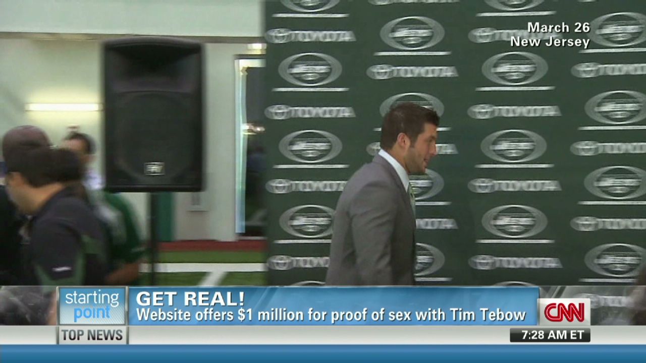 Get Real! Cash for proof of Tebow sex?