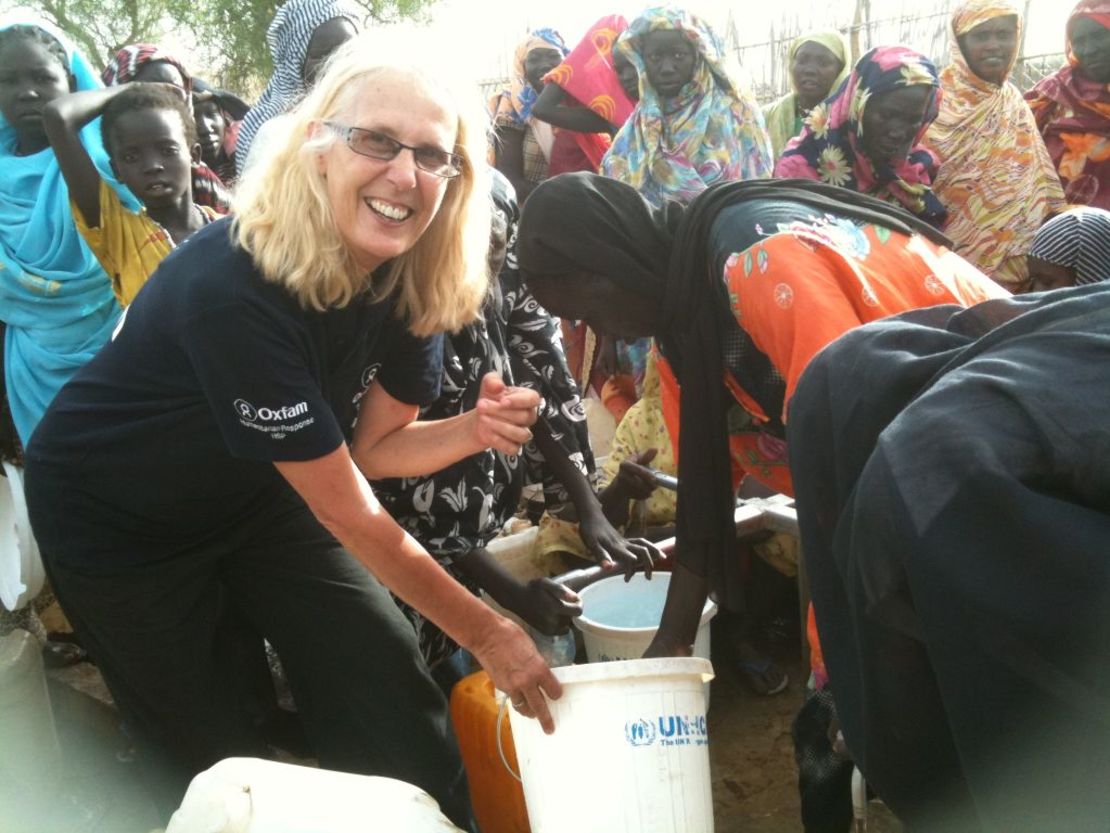 Oxfam's Pauline Ballman works in the Jamam Refugee Camp in South Sudan