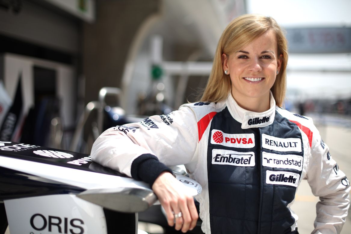 In 2013, she was the first person to drive the team's new car. 