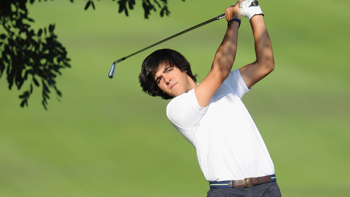 Javier Ballesteros competed in his first professional tournament Thursday, at the Sant Cugat course in Catalunya