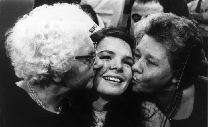 As "Dana," Dana Rosemary Scallon won Eurovision for Ireland in 1970, singing "All Kinds of Everything," which spent nine weeks at the top of the UK charts. In 1999, she was elected the representative for Connacht-Ulster in the European Parliament.