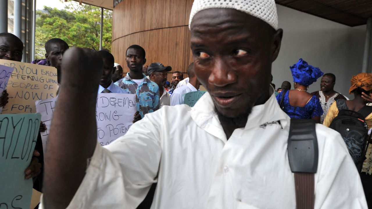 Mohamed Traore of Sierra Leone lost his hand to forces backed by former Liberian President Charles Taylor.