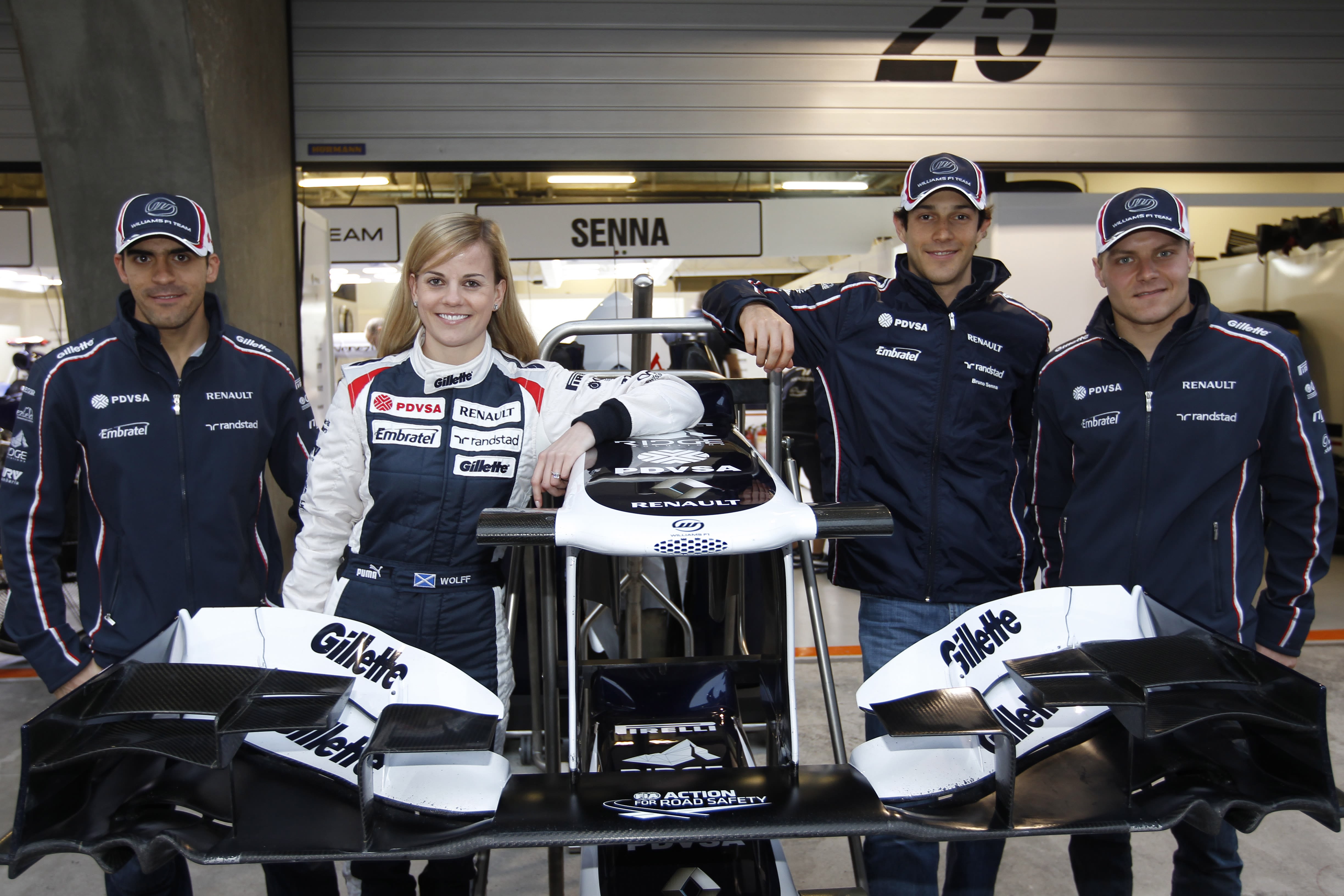 Her responsibilities that year involved testing the aerodynamics of the car to be driven by Pastor Maldonado and Bruno Senna, and driving the Williams race simulator. 