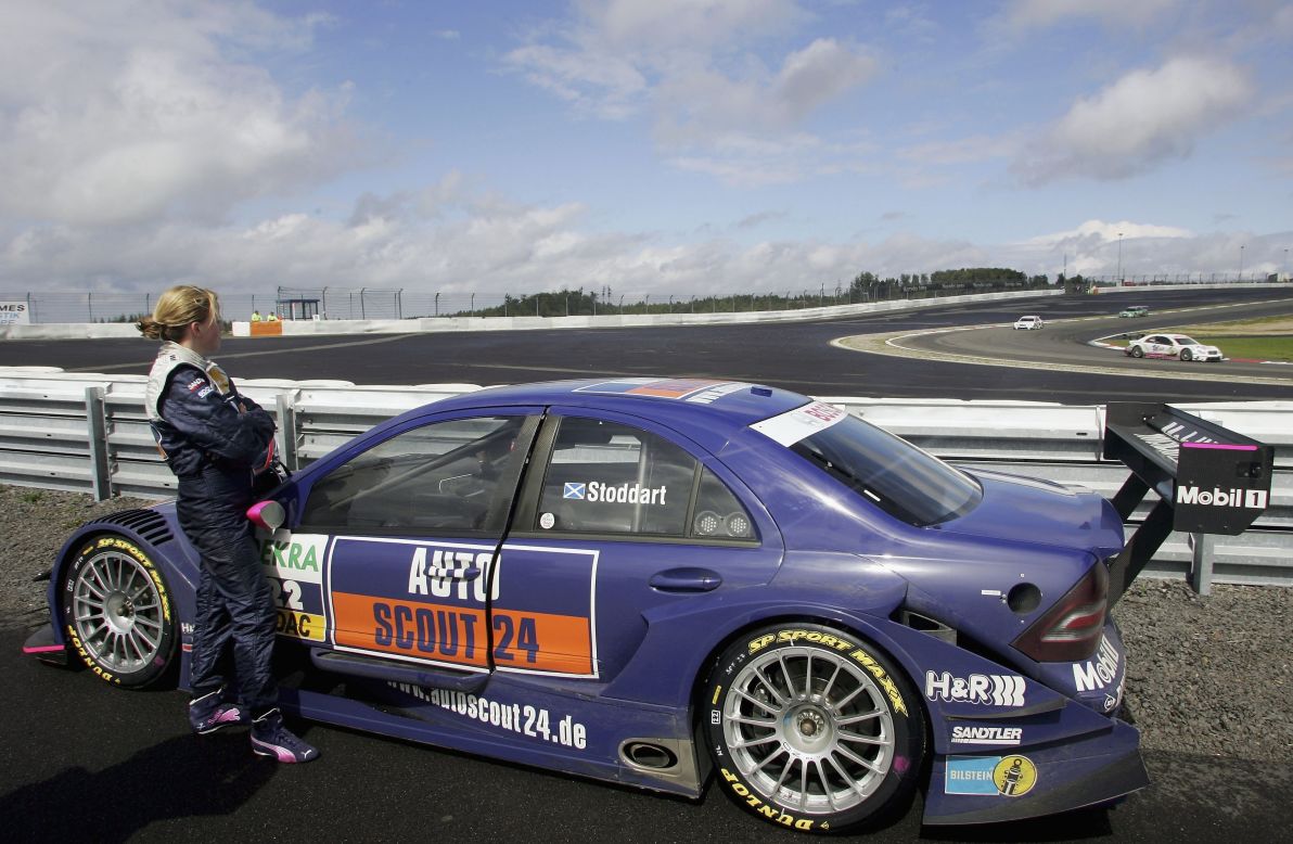 After spells in Formula Renault and Formula 3000, she landed in DTM (German Touring Car) racing with Mercedes Benz in 2006. She finished her first race in the top 10.