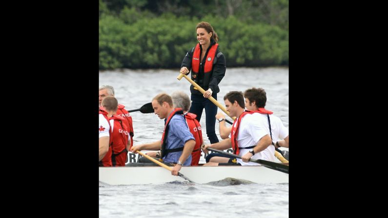 William and Catherine made a 12-day North American tour over the summer. In Canada, they crewed dragon boats on Dalvay Lake on Prince Edward Island.