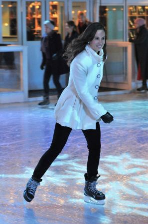 Pippa Middleton ice skates during an event November 21 in London.