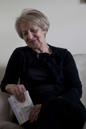 Angeliki's mother Tota, photographed at the family home in Aigio on March 31, 2012, remembers her daughter.