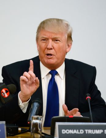 Donald Trump appeared at the Scottish parliament to express his objection to a proposed wind farm off the coast of his new golf course and hotel complex in Aberdeenshire. He claims he was misled by Scotland's first minister Alex Salmond over the offshore development.