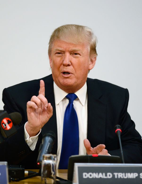 Donald Trump appeared at the Scottish parliament to express his objection to a proposed wind farm off the coast of his new golf course and hotel complex in Aberdeenshire. He claims he was misled by Scotland's first minister Alex Salmond over the offshore development.
